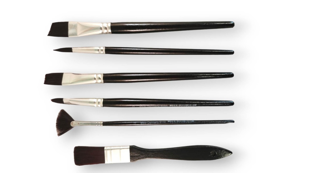 [PENS88] Set van 6 synthetische penselen